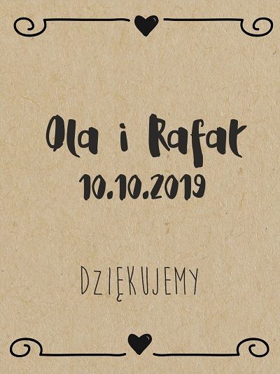 Etykieta na wódkę weselną